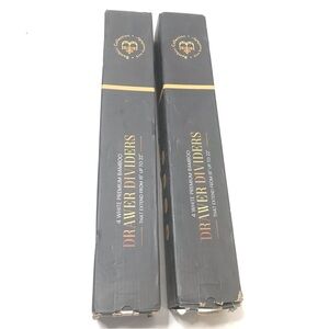 8 Pack White Drawer Dividers Bamboo 16-22" Adjustable Drawer Organizers New